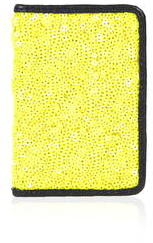Topshop Womens Sequin Oyster Card Holder - Lime