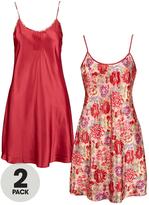 Thumbnail for your product : Sorbet Satin Chemise (2 Pack)