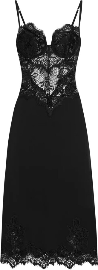 Dolce & Gabbana Floral-Lace Midi Dress