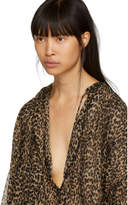 Thumbnail for your product : Saint Laurent Tan and Black Paysanne Leopard Blouse