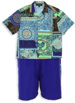 Thumbnail for your product : Versace Little Boy's & Boy's Popeline Print Patchwork Heritage & Animalier Short-Sleeve Shirt