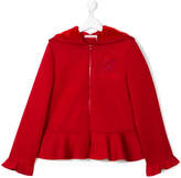Thumbnail for your product : Miss Blumarine Teen flared hem hoodie