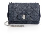 Thumbnail for your product : Ferragamo Vara Quilted Denim-Effect-Leather Crossbody Bag