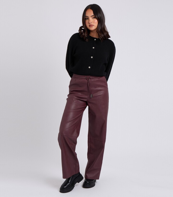 Side Panel Leather Trouser ShopStyle UK