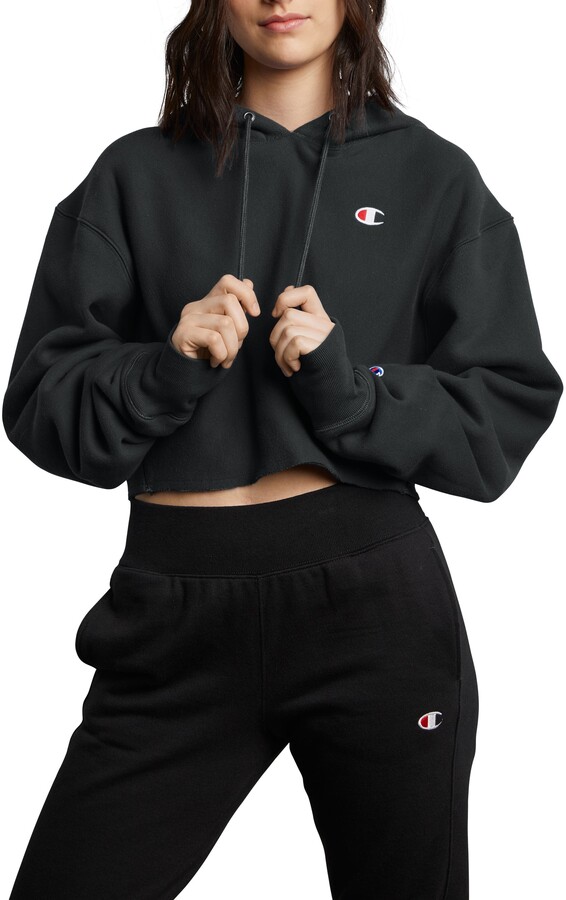 champion crop top hoodie