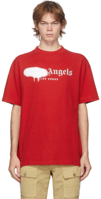 palm angels sprayed logo t shirt