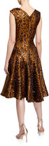 Thumbnail for your product : Zac Posen Leopard-Print Fit & Flare Cocktail Dress