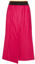 Thumbnail for your product : Marni Appliqued Wrap-effect Jersey Midi Skirt