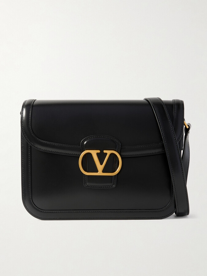 Valentino Garavani 9to5 Leather Shoulder Bag - Black