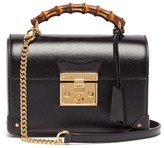 Thumbnail for your product : Gucci Padlock Bamboo-handle Leather Handbag - Black