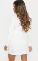 Thumbnail for your product : PrettyLittleThing White Clasp Detail Buckle Cargo Shirt Dress