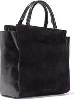 Thumbnail for your product : Halston Nubuck And Crinkled Leather Tote