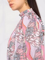 Thumbnail for your product : Temperley London Butterfly-print smocked dress