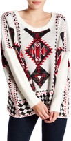 Thumbnail for your product : Romeo & Juliet Couture Long Sleeve Geo Pattern Sweater