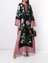 Thumbnail for your product : Dolce & Gabbana Rose-Print Evening Dress