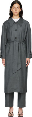 Arch The SSENSE Exclusive Gray Buttoned Trench Coat