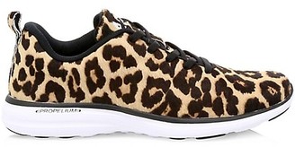 APL Athletic Propulsion Labs Women's Iconic Pro Leopard-Print Calf Hair Sneakers