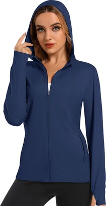 MAGCOMSEN Women\'s UPF 50+ Hooded Sweatshirt Lounge Tennis Shirts  Performance Shirts Black - ShopStyle Activewear Tops