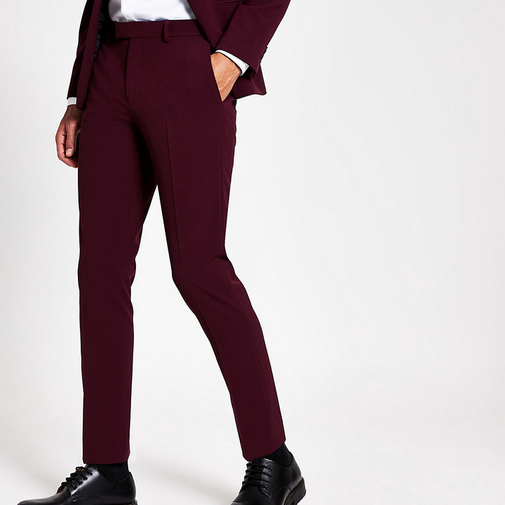 skinny stretch suit trousers