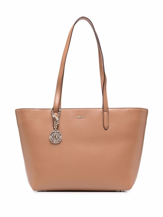 dkny brown leather bolsa