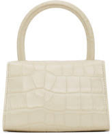 Thumbnail for your product : Bzees BY FAR Off-White Croc Mini Top Handle Bag