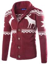 Thumbnail for your product : Kederastyle Mens Premium Christmas Styles Knit Cardigan Sweater with Button (M, )