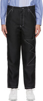 Thumbnail for your product : Comme des Garçons Shirt Black Contrast Stitch Splash Trousers