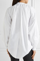 Thumbnail for your product : Ellery Echo Gathered Cotton-jacquard Shirt - White
