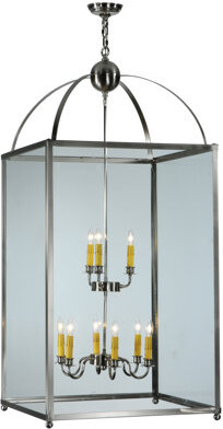 Meyda Lighting 9 - Light Lantern Square / Rectangle Chandelier