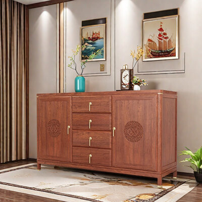Ruthber Solutions Chinese Style Solid Wood Sideboard