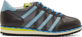 Thumbnail for your product : Dolce & Gabbana Grey Striped Leather Sneakers