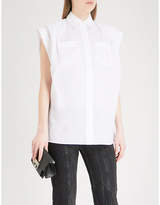 Givenchy Capped-sleeve cotton-poplin shirt