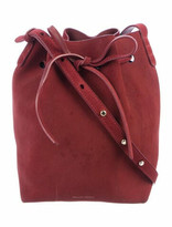 Thumbnail for your product : Mansur Gavriel Suede Drawstring Bucket Bag Red