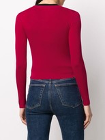 Thumbnail for your product : Paule Ka Ribbed Knit Cropped Cardigan