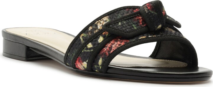 Alexandre Birman x Agua by Agua Bendita Grosgrain Raffia Slide Sandal