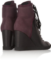 Thumbnail for your product : See by Chloe Two-tone leather wedge sneakers