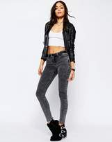 Thumbnail for your product : ASOS Design LISBON Mid Rise Skinny Jeans In Pearl Acid Wash