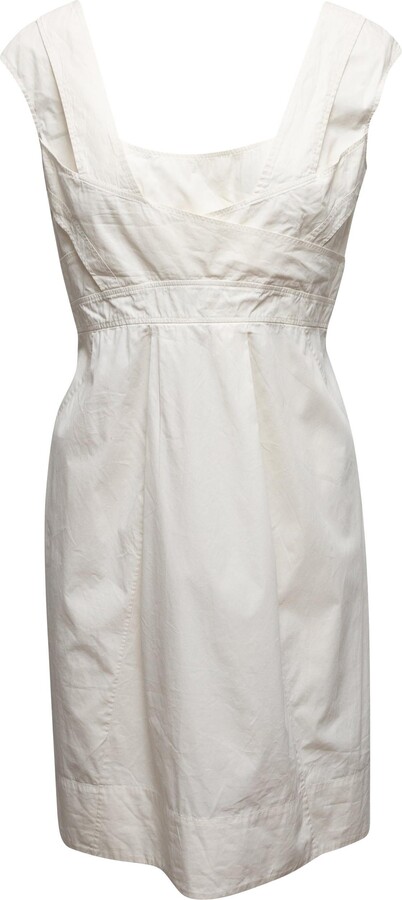 Celine Vintage White 2000s Sleeveless Mini Dress Size Eu 40