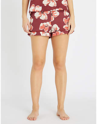 Desmond And Dempsey Floral-print cotton pyjama shorts