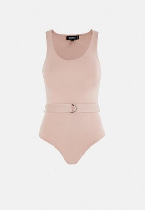 Missguided D Ring Belted Knitted Bodysuit