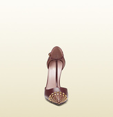 Thumbnail for your product : Gucci Studded Leather T-Strap Pump