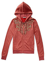 Thumbnail for your product : Miss Me Embellished Zip-Front Hoodie