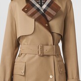 Thumbnail for your product : Burberry Check Panel Cotton Gabardine Trench Coat