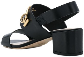 Tod's T-ring slingback sandals