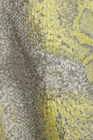Thumbnail for your product : Yigal Azrouel Leather-trimmed snake jacquard dress