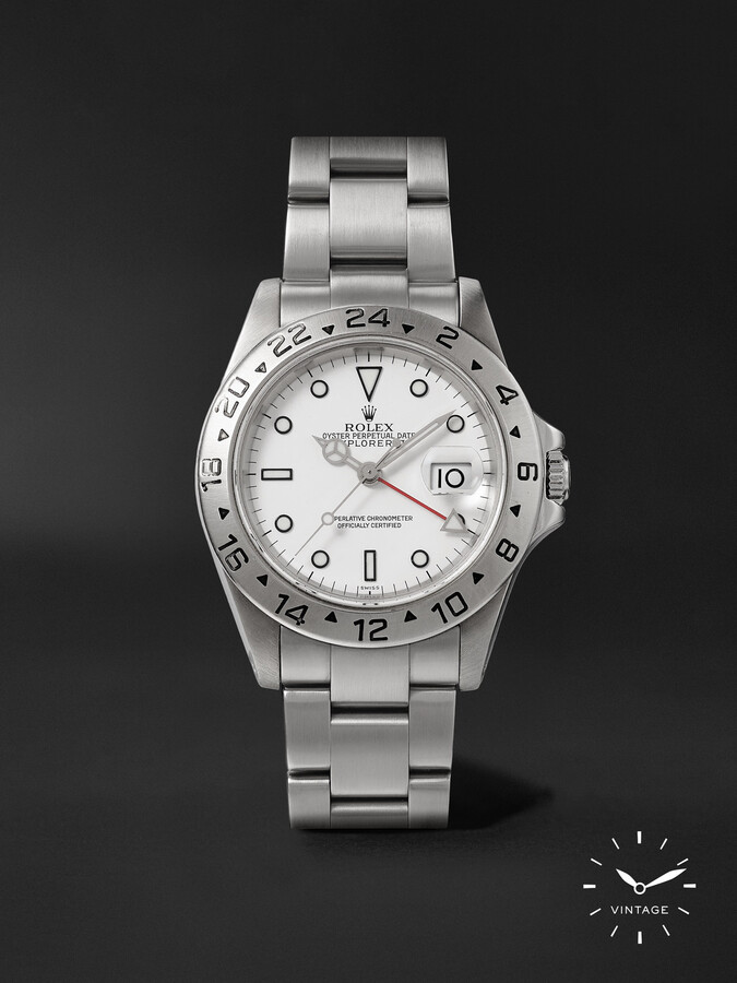 Stephanie Windsor Pre-Owned 2002 Rolex Explorer II Automatic 40mm Stainless Steel Watch, Ref. No. 16570