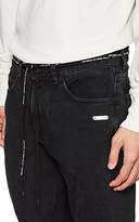 Thumbnail for your product : Off-White Men's Gothic-Embroidered Slim Straight Jeans - Black
