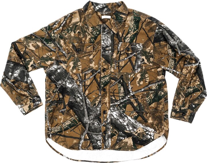 ARIKO Bucky Camo Split Hem Shirt Jacket