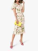 Thumbnail for your product : Dolce & Gabbana lily print flounce silk dress