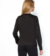 Thumbnail for your product : Anne Weyburn Stretch Cotton Satin Jacket with Pockets